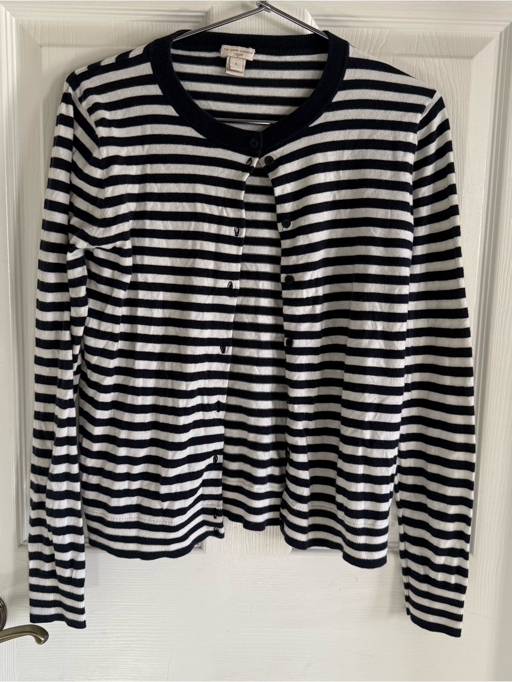 Striped J Crew Cardigan